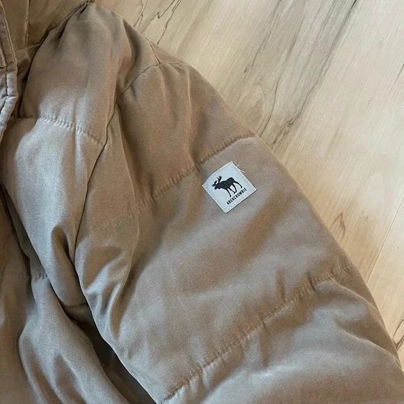 Abercrombie Tan Hooded Coat - Picture 3 of 6